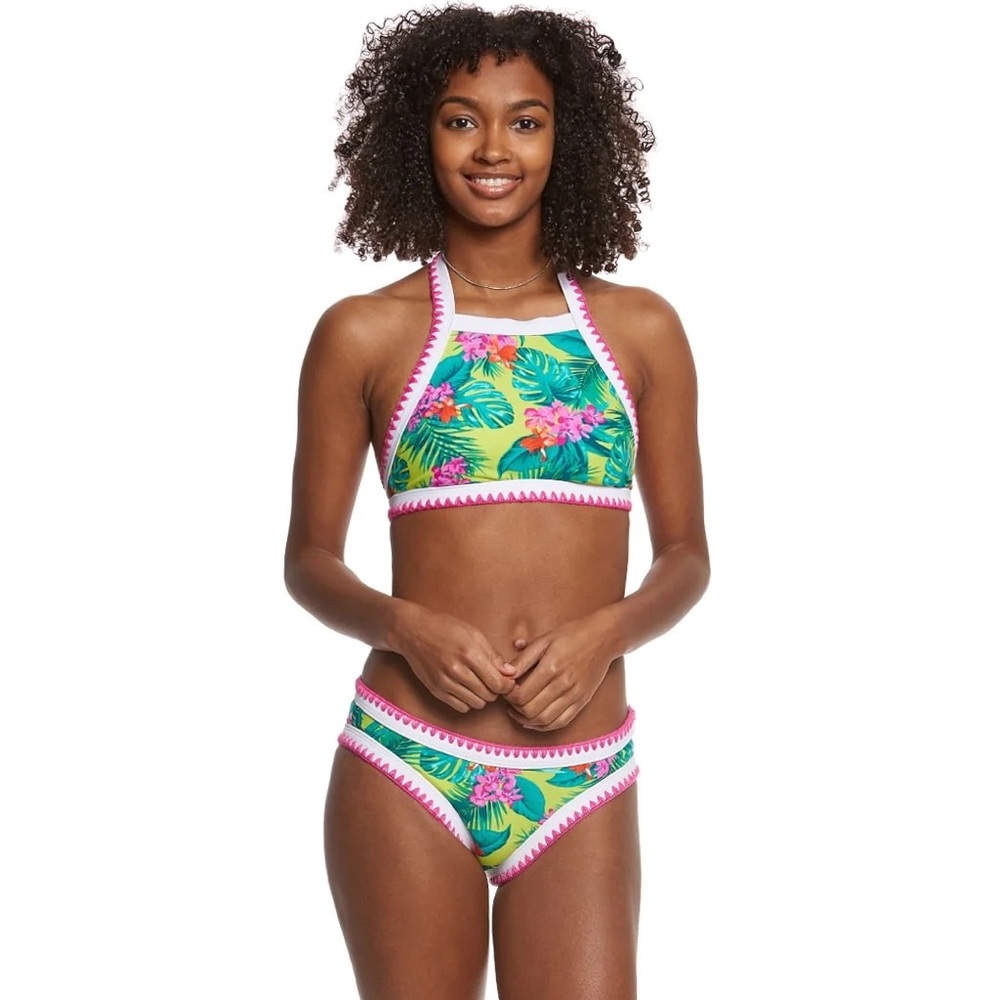 Betsey Johnson Tropical Escape Bikini Swim Suit Floral Bathing suit